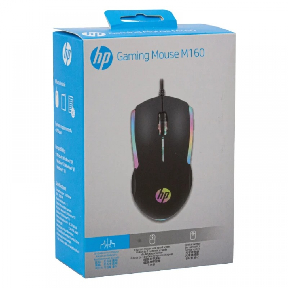MOUSE GAMER HP USB PRETO M160